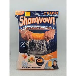 NEW 2-Pack ShamWOW! 20x27 Towels Odor & Mildew Resistance New, Sealed